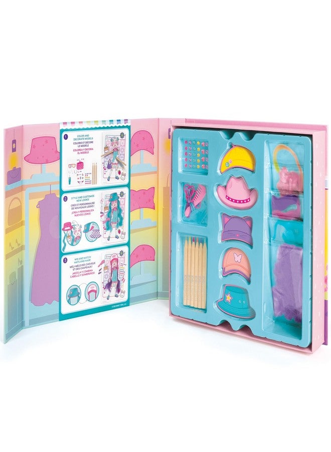 Make It Real: Salon Style Fashion Studio - 5 Model Design Boards, Mix & Match Hair-Hats-Accessories, Comb-Elastics-Barrettes, Tweens-Girls-Kids 6+ - Image 2